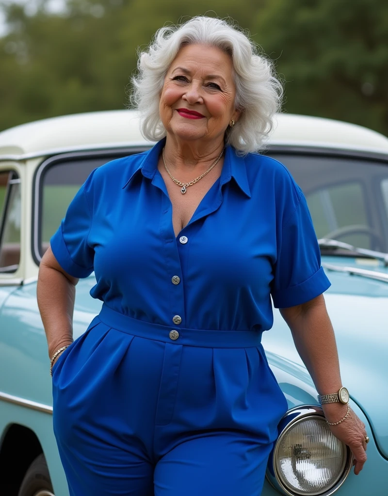 Mid-century illusions
Confident middle-aged elderly individual, Decorated with 1990s fashion, Stand among retro furniture and architectural wonders. Classic cars of the era adorn the scene, Enhance the nostalgic atmosphere.