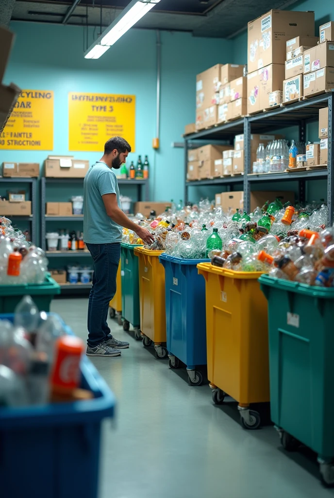 Create a picture for me separating recyclable and non-recyclable things