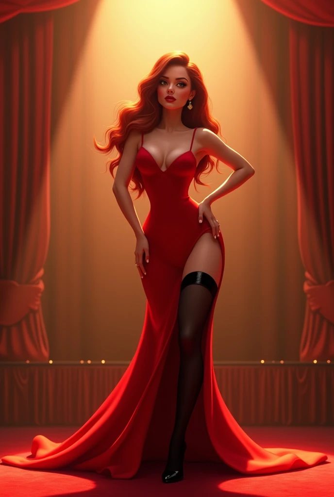 Jessica rabbit beautiful red hair red dress very sensual 