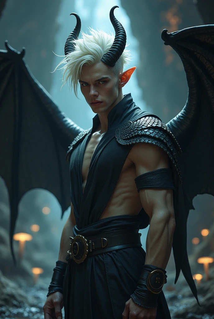 ((Men)) ((man)) devil, Fallen Angel, has six wings, is surrounded by flames or bright light, bat wings, winged figure, usually depicted with open wings and surrounded by light, be with multiple wings, has the appearance of human, alien gris y devil con alas y a menudo se representa con objetos simbólicos, devil, lucifer, satan, vassago, morning Star.