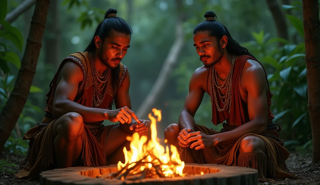 image of an indigenous cannibal cooking another person
