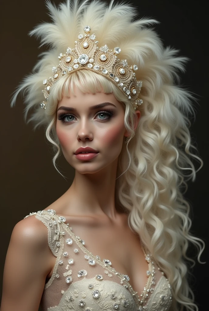 Pure Fairycore in ballerina-albino fox full body fantasy style, white ornaments, perfect lighting, ultra detailed, redshift render, zbrush, fantasy, extremely detailed and lavish, unreal engine, ultra realistic, enhanced quality, Closeup portrait of a xenomorph gigerized queen, ((large breasts)) photorealistic character design carved in marble, iridescent, ivory and gold renaissance porcelain face, bright eyes, transparent fur, symmetry, character portrait, beautiful face, looks like Christina Aguilera, dramatic, volumetric, soft beige light, warm, cinematic lighting