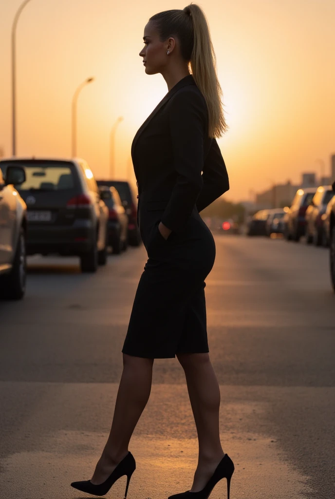 diletta blonde hair elegant, (whole body:1.2), (1 girl in pencil skirt and suit jacket:1.3), (Office Lady), Professional attire, High heels, (3:1.1), , , [ponytail], break, (Huge breasts), scenery, (Beautiful Sunset background:1.2, bangs, Beautiful fine details, Watching the audience, (cute), (No makeup), +LoRApeeing self, Wetting clothes, A face that can&#39;t stand it, Desperately getting wet, 【Incontinent in a desperate position, She couldn&#39;t hold her urine、I was so desperate that I peed myself in the middle of the road.。, Pee running down her legs, stand up, Hyper pee desperate face, Big Piss Puddle

