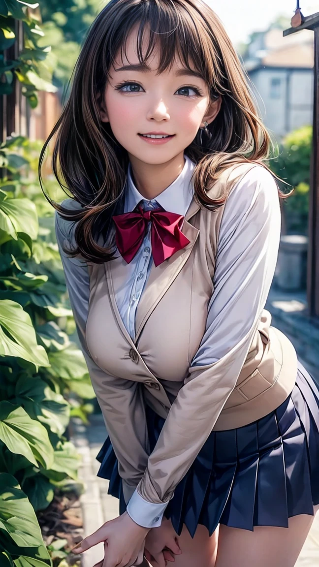 very cute and beautiful girl,(highly detailed beautiful face and eyes:1.2),(smile),blush,cowboy shot, (white blouse with detailed frills),long sleeve BREAK standing,(skirt lift,white panties), dynamic angle,hair ribbon,black hair,(scarlet plaid mini skirt) BREAK arbor in rose garden,wooden fence,distant trees, (best quality,masterpiece:1.2),absurdres,highres,ultra-detailed,extremely detailed,32k,8k resolution, intricate details,cinematic scene,detailed background,solo,dynamic angle,