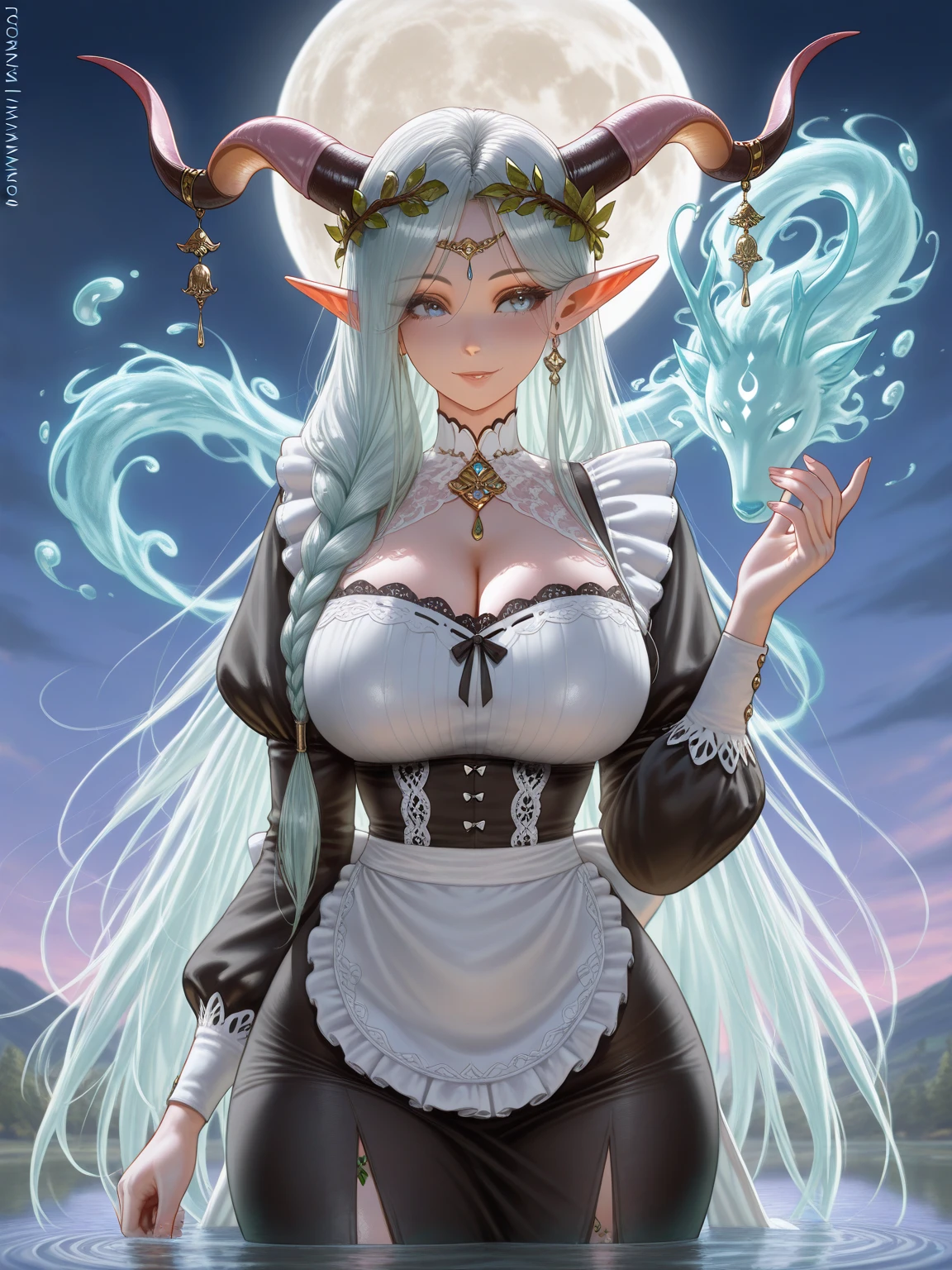(Best quality,unparalleled masterpiece:1.4),Ultra-detailed 4K CG,(Ultra detailed clear absurdly bright mint big eyes:1.2),Yellow medieval summer girl, concept, vines on the hand and horns from the vines, full length, whole body, magic hunter, white shorts, sexy sex