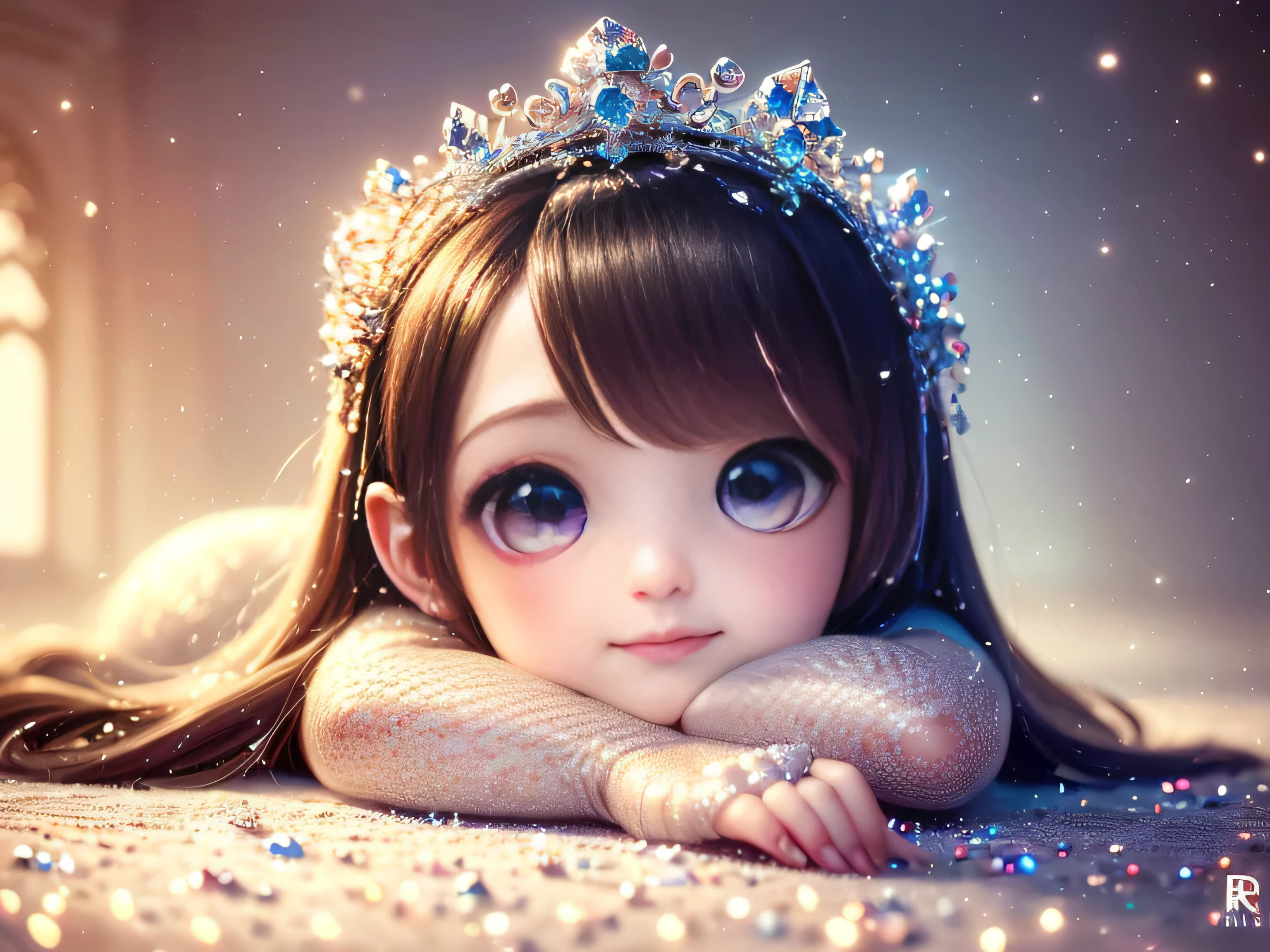 (Best Quality, Super Detail, Masterpiece, Representative Work, Official Art, Professional, Super Detail, 8k:1.3) (Photorealistic:1.2), Veru cute, incredibly cute snake queen made of pale white-gray-black shiny mica with round eyes, long eyelashes and a crown, on her head a crown of blue and white crystals, silver glitter, a snow garland of snowflakes, near a smart Christmas tree, winter, snow, snowflakes, smoky, airy, velvety pastel, highly detailed computer graphics, Tim Burton style. rhinestones, diamonds, rubies, sapphires, alexandrites, sparkling snow, snowfall, stars, frost, stardust, Natural Lighting, Soft Background, Photorealistic, Shining Eyes, Sharp Focus, Cute and Mischievous Look, Hint of Mischief, Dreamy Atmosphere, Delicate Details, Soft Volumetric Light, (Backlight:1.3), (Cinematic:1.2), Intricate Details, (ArtStation:1.3)