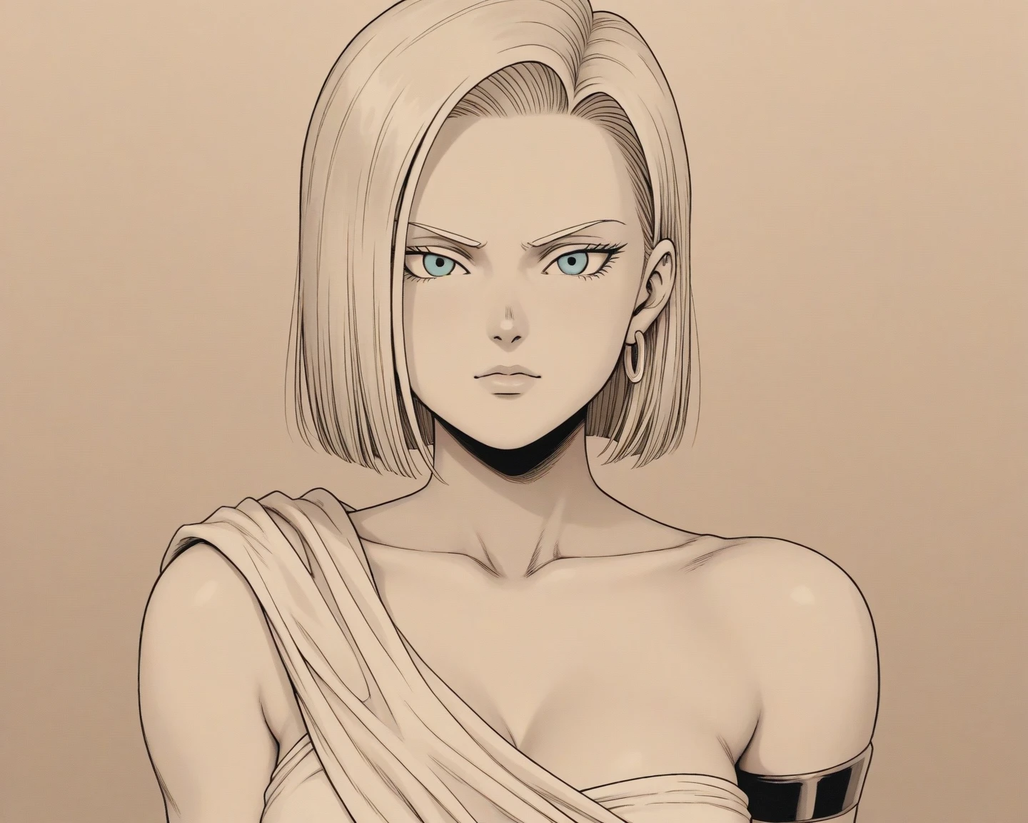 Android 18 image of Dbz as Greek Goddess