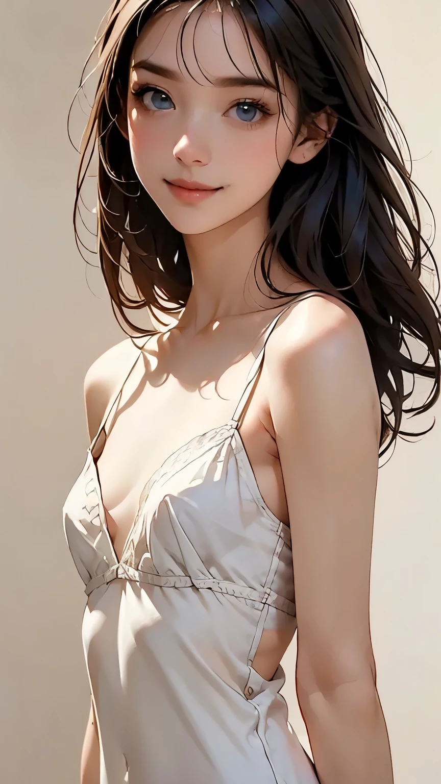Portrait of a beautiful elegant blond woman, Full Body Portrait 、 romantic atmosphere {x} fairytale atmosphere , Attractive blue eyes, gentle face , Shining Smile , Natural Makeup , Elegant attire, kind expression, Light Blush , Warm skin tone , great lighting , Soft Shadow , high resolution digital paint , realistic style , Place your hand on your current , by expert portraitists.