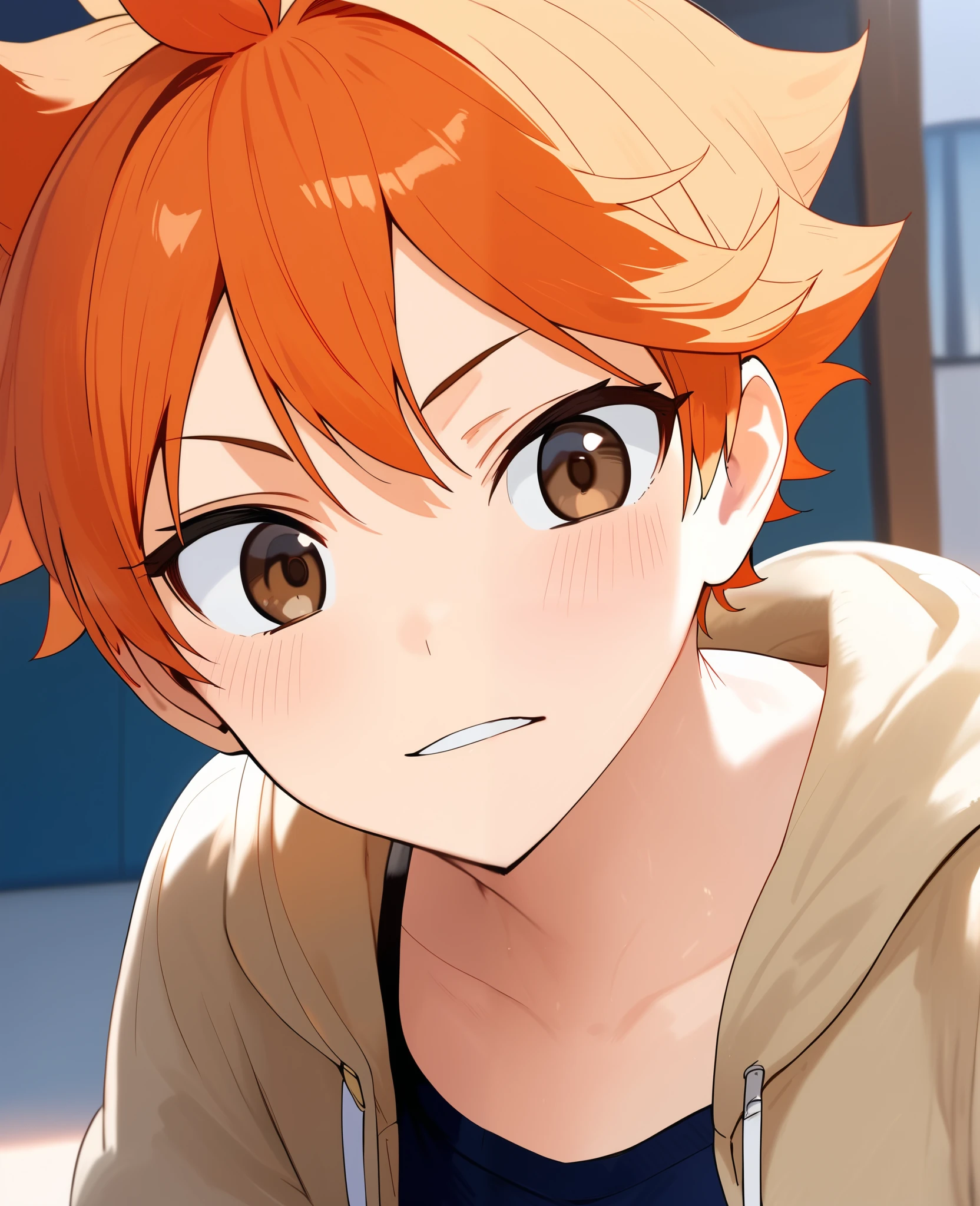 Hinata Shoyo、Hinata Shoyo、 orange hair、 brown eyes