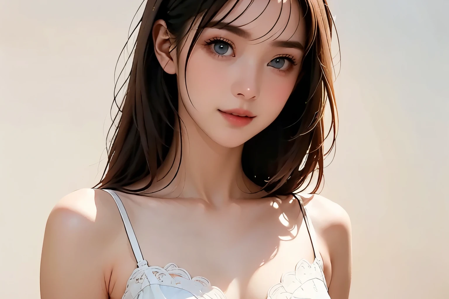 Portrait of a beautiful elegant blond woman, Full Body Portrait 、 romantic atmosphere {x} fairytale atmosphere , Attractive blue eyes, gentle face , Shining Smile , Natural Makeup , Elegant attire, kind expression, Light Blush , Warm skin tone , great lighting , Soft Shadow , high resolution digital paint , realistic style , Place your hand on your current , by expert portraitists.