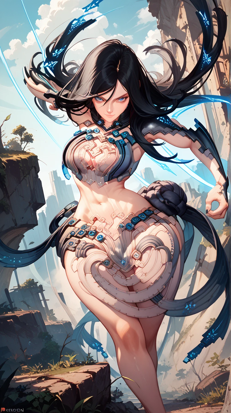 Long legs, Biomechanical Style The Edge of My Universe . A fusion of organic and mechanical elements, Futuristic, Cybernetic, detailed, Complex, detailed Complex, (detailed face:1.2), , ,
