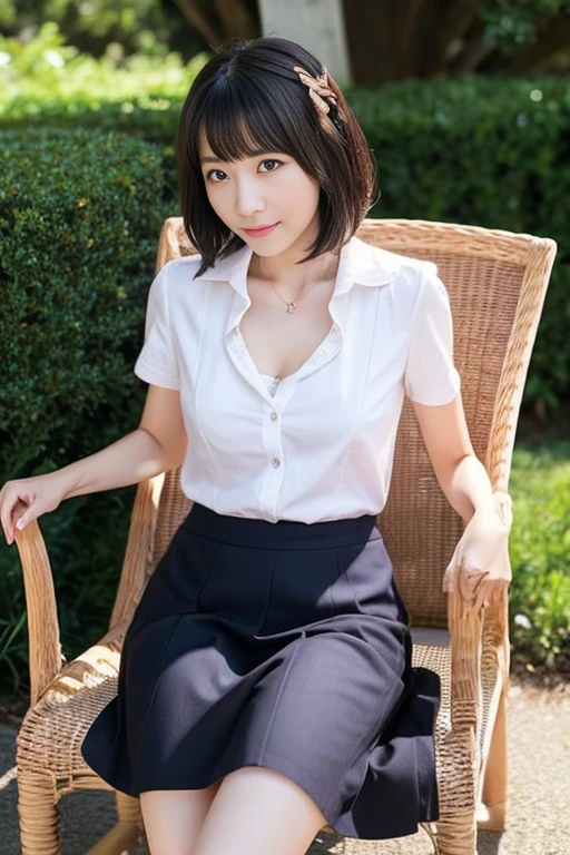Panty shot、Browsing Caution,(1 female),beauty,Beautiful Face,smile,(日本の学校のuniform:1.2),(Open clothes:1.2,:1.2,mini skirt)A dignified appearance,Plump Style,(Big Breasts:1.3)、(If you look at this、Front view),Focus on the chest,Ultra-realistic,Ultra-high resolution,Highest quality,8k,masterpiece,(Random Time,)、The cutest Yoshioka Riho,(Short Bob Hair:1.3),(Portraiture:1.2),(Nipple stand:1.2),(Sitting on a chair and showing her underwear:1.4),Are standing,(8k, RAW Photos, Highest quality, :1.2), (Realistic, Realistic:1.37),One Girl, Professional Lighting, Photon Mapping, , RAW Photos、(Realistic:1.4)、Octane Rendering、Complex 3D rendering with ultra-detail, Studio Soft Light, Rim Light, Sharp details, Super Detail, Realistic skin texture, detailed aspects, Beautiful details in the eyes, Highly detailed CG Unity 16k wallpaper, Compensate, (Detailed Background:1.2),Huge 、Highest quality, Ultra-high resolution, Tabletop, One Girl,Brown Hair,(short hair), 20-year-old,(Very cute dresses and skirts、uniform)), Cute Face、((Short pleated skirt))、Nogizaka Idol、Korean Idol、Japan is an idol、((Cleavage))