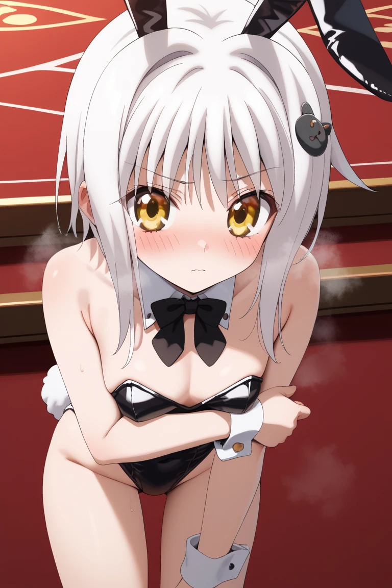 ((highest quality)), ((masterpiece)), (be familiar with), perfect face, indoor, Bedroom, looking at the viewer,
one woman, Tacheng kitten,
open mouth, ecstatic expression, blush, smile,
small breasts, flat chest, young girl, , , girl,
short hair, white hair, yellow eyes, short hair,
Completely naked, Nipple exposed, Sex with a man with a big cock, 膣内ejaculation, semen splashes, Insert a into your, sex in missionary position, , spread legs,
