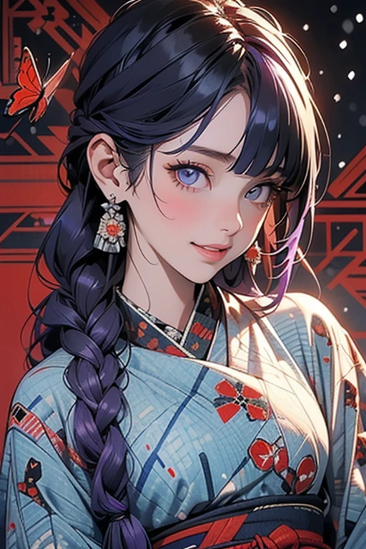Jisoo do Blackpink: Jisoo has a charming and captivating appearance. Ela tem muito tempo, cabelo escuro, which is often styled in an elegant and sophisticated way. Your eyes are big and expressive, with naturally bulky eyelashes. Jisoo tem uma tez clara e radiante, with soft and delicate characteristics. Her smile is adorable and she has well-shaped lips. She is known for her classic and graceful beauty.1 garota, sozinho, colorida, ciberpunk, Cidade, sinal de paz, Brincos, Neon, beautiful lighting, purple reflection, cap, foco no personagem, Graphic illustration, sexy, (calcinha transparente, marcado, areganhada, bichano).