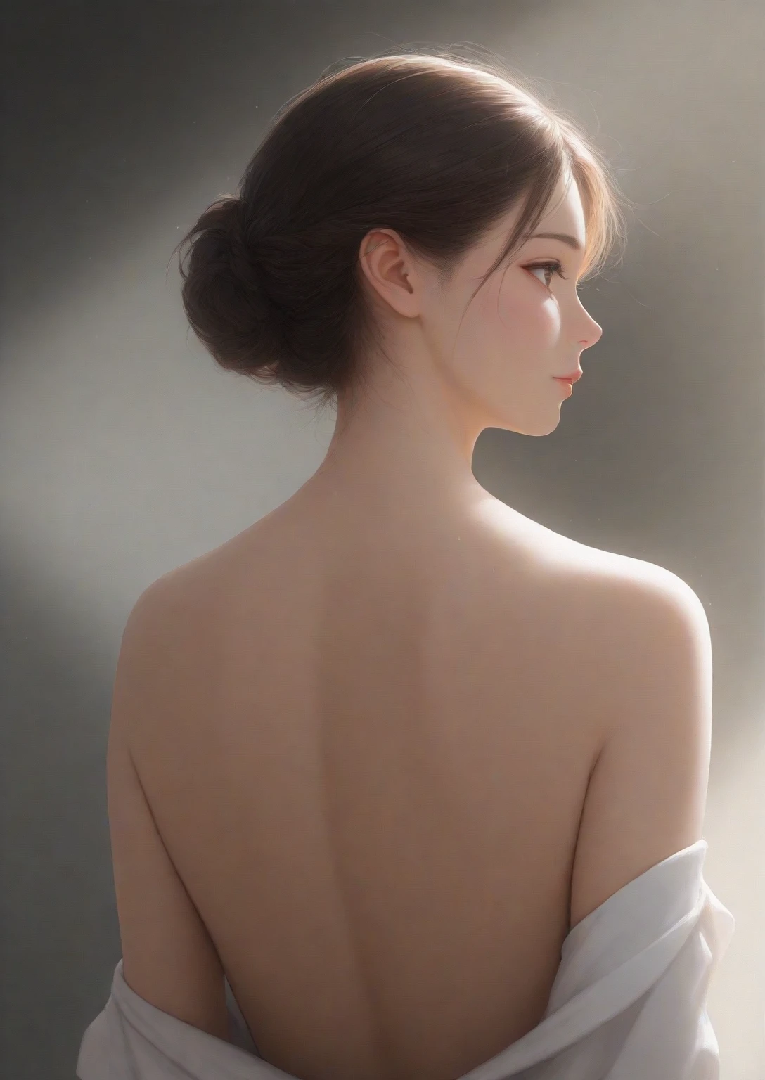 Nude girl from back