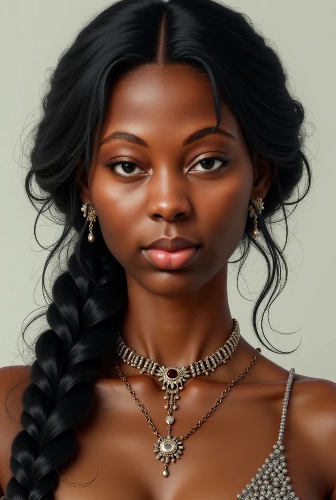 A realistic ethnic model image of Africa's most beautiful woman, Photography, Portrait Style, Inspired by Fashion and Beauty Photographers, Lens: 50mm, Medium Plane, Natural Lighting, 8K Resolution --auto
