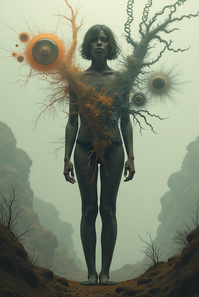 Abstract surreal photography, (zdzislaw beksinski), Glossy liquid photography with melted film strip effects, back-illuminated, (details Intricate, hyperdetailed:1.15) (texture skin:1.2)