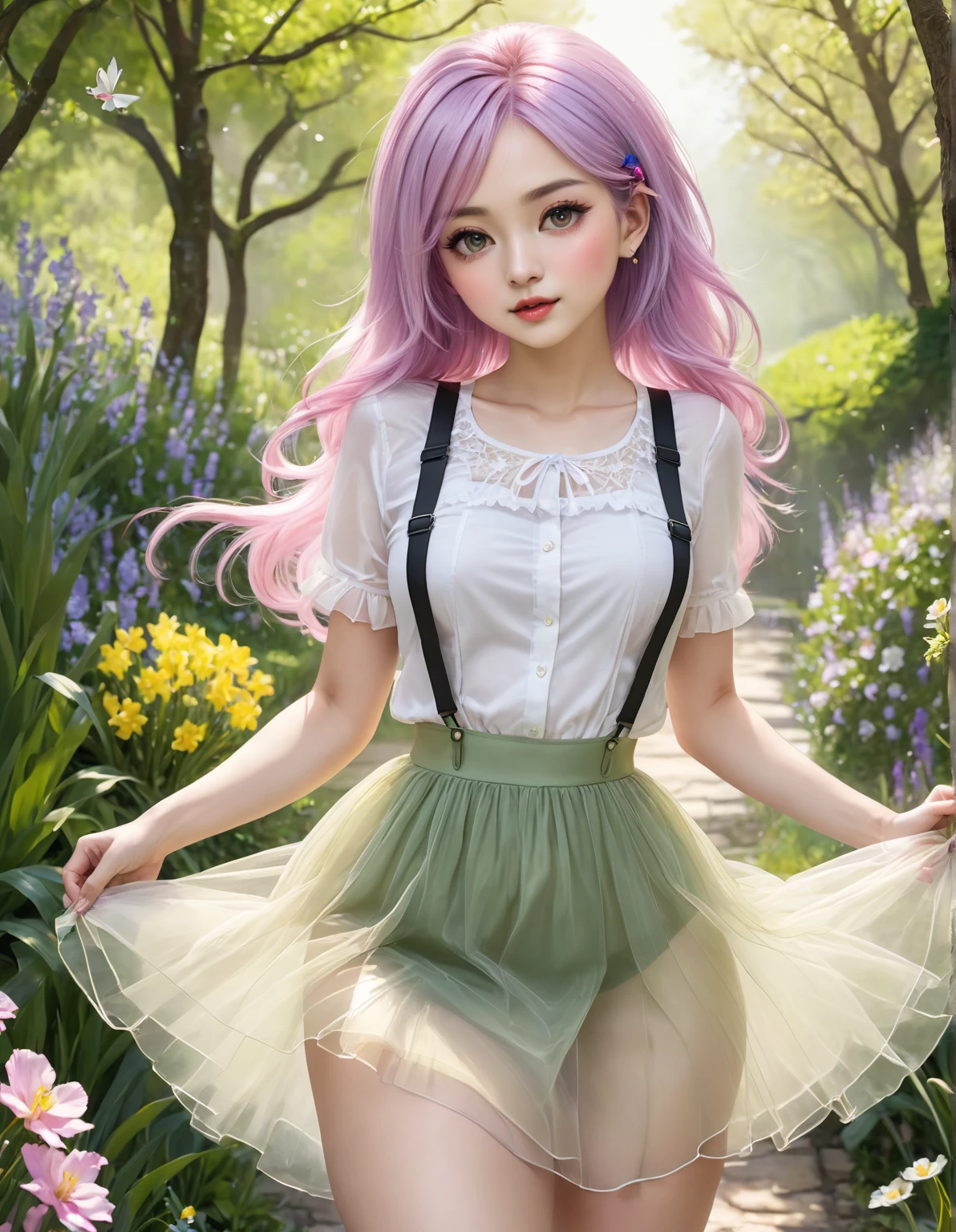 ultra detailed, beauty, cute, intense blush, female, body complete, hair texture, perfect anatomy, perfect hips, perfect legs, anime, high quality