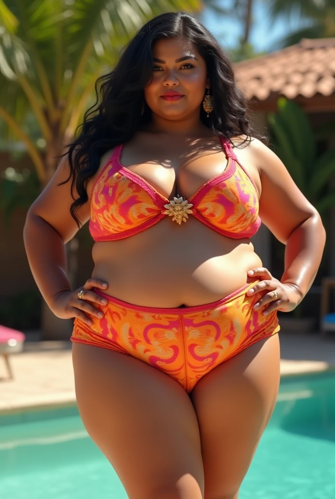 Fat Mexican Woman With Big Bloated Belly In Swimsuit SeaArt AI Fat Mexican Woman With Big Bloated Belly In Swimsuit SeaArt AI
