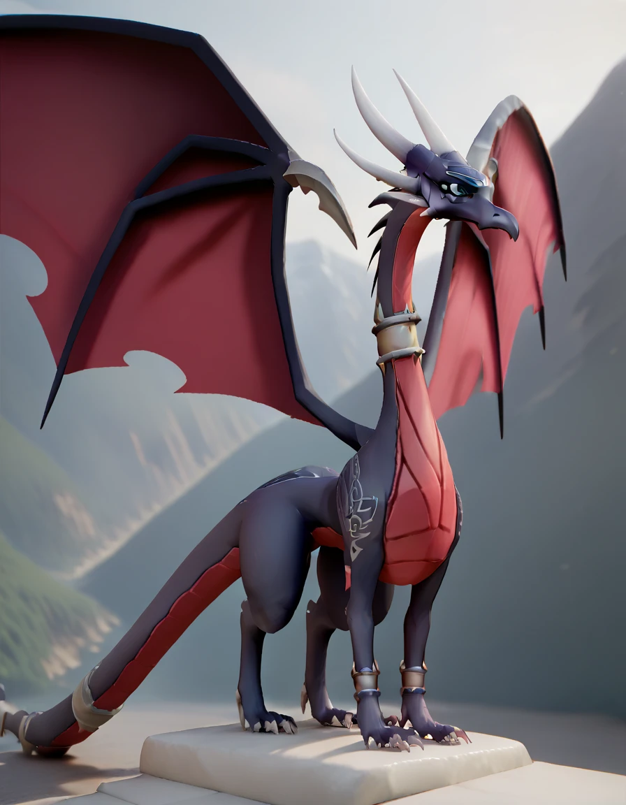 Full rein Dragon body cynder, huge wings and huge massive large long tail, gigantic body, 