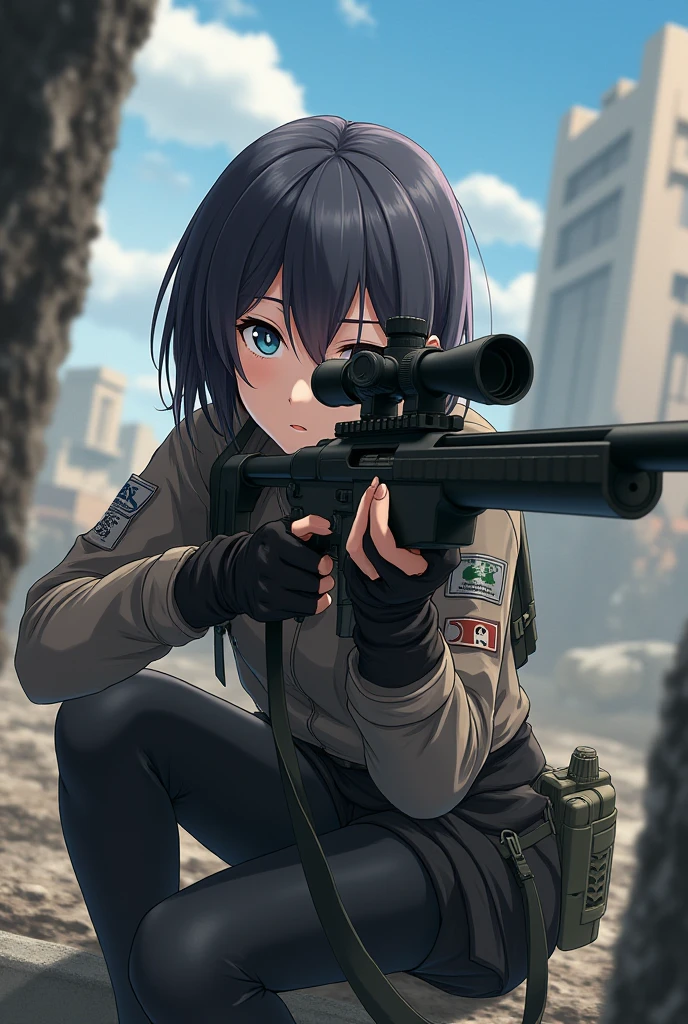 anime boy girl sniper