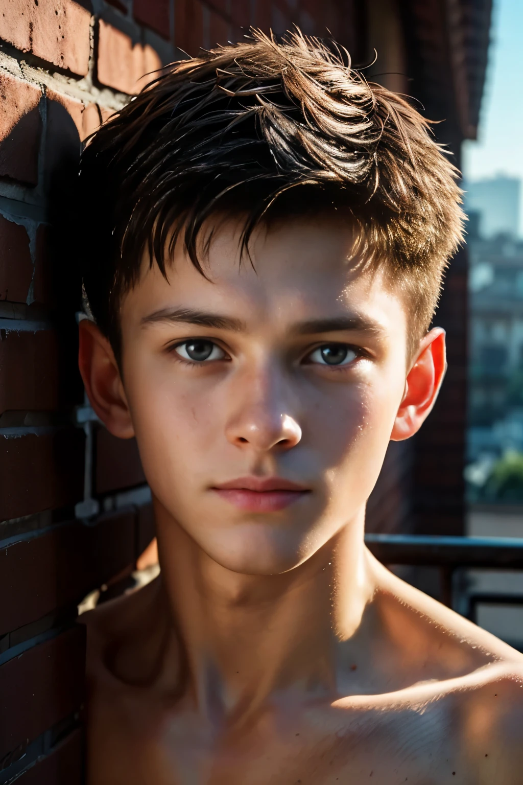 2BOYS, 07 YEARS OLD, , LOOK LIKE TOM HOLLAND, AT BALCONY,, SEX SLAVERY, TORTURED, awesome, (realistic, realistic_background, high_resolution, distinct_image:1.2), (extremely intricate, detailed light, detailed shadow:1.1), (F4, 1/800s, ISO 100, RAW)