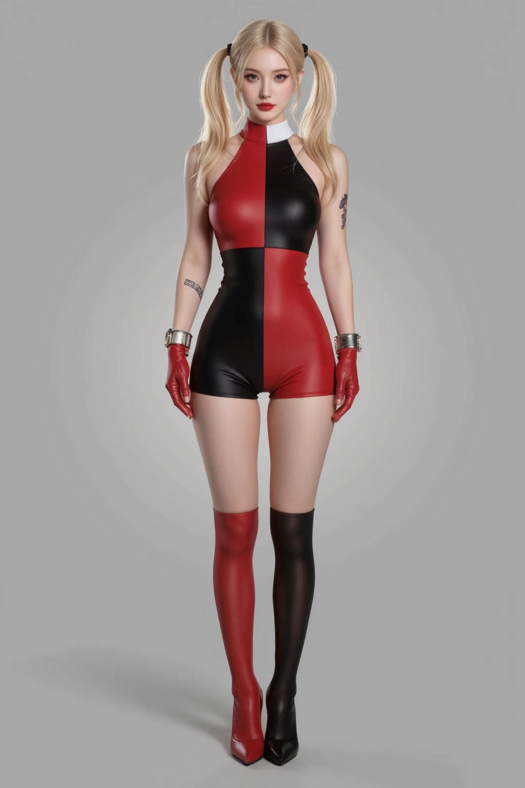 Margot Robbie as Harley Quinn, scantily laid, sexy, underwear
