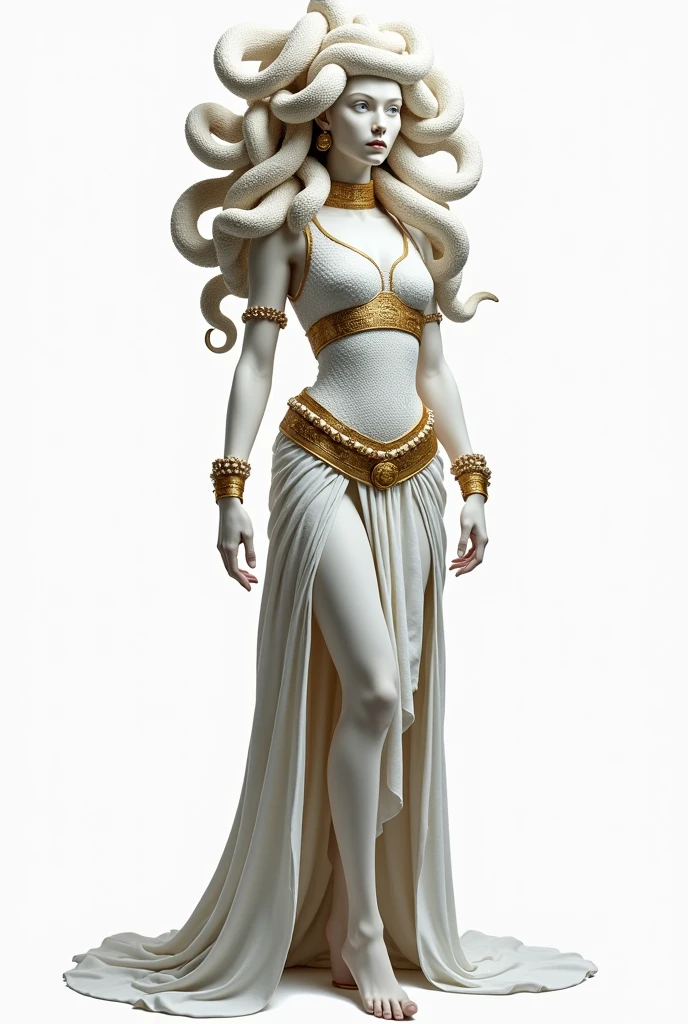 SFW, Marble statue on the water (woman's) gorgon medusa, the mythical creature Medusa Gorgon, with a beautiful face, Long limbs with good proportions, (Naked: 1.4), beautiful big breasts, Snake tail instead of legs, Marble case, gold patterns on the body, The statue is decorated with gold, The Dark Cave, Spotlights, High contrast, Masterpiece, Highest Quality, The best picture quality, Cinematic lighting, photo-realistic