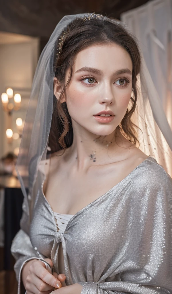(((masterpiece)))、((Highest quality))、((超Realistic))、bride、wedding、Luxury floral dress、Light clothing、necklace、Formal Wear、night景、illumination、blue eyes、blonde、short hair、Hair tied up、Full body photo、Sexy Face、short hair、 A look of complete lust、Mature Woman、perspective、Very detailed、The perfect temptation、Best image quality、Fine-grained image quality、beautiful、European women,Italian women, smile、blue eyes、jewelry, Realistic, High resolution, Glowing Skin, (Detailed face), night, blonde, Wavy Hair,attractive appearance, smile,Japanese women、C cup
