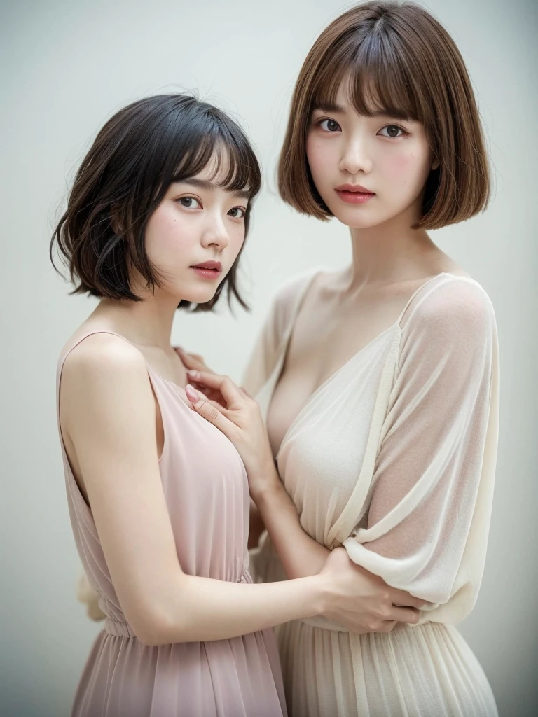 ((Small breasts:1.3))、Natural Shading、((Thin pubic hair))、K-POPアイドル)Calm and happy like a goddess、(((Beautiful camisole女の子)))、(((Between the legs,crack)))、Look at the viewer with your whole body、((Small breasts:1.3))、Natural Shading、((Scantily clad idol))、K-POPアイドル)Calm and happy like a goddess、(((Beautiful camisole女の子)))、(((Between the legs,crack)))、Look at the viewer with your whole body、((Small breasts:1.3))、Natural Shading、((Thin pubic hair))、K-POPアイドル)Calm and happy like a goddess、(((Beautiful camisole)))、(((Between the legs,crack)))、Look at the viewer with your whole body、((:1.3))、Natural Shading、((Thin pubic hair))、K-POPアイドル)Calm and happy like a goddess、(((Beautiful camisole)))、(((Between the legs,crack)))、Look at the viewer with your whole body、((((Beautiful bob cut brown hair))))、((Brown-haired Japan woman)))、(Short bob cut brown hair:1.5)、masterpiece, Highest quality, 8k, Absurd, (Upper Body:1.4), beautiful girl, Cute Face, Looking at the audience, Laughter, Surreal, High resolution, photograph, Film Grain, chromatic aberration, Sharp focus, High resolution, Face Light, Dynamic Lighting, Cinema Lighting, Professional Shadow, Simple Background, (Dull grey background:1.4), Most detailed, Very detailed, Very detailedな, finely, Real Skin, Delicate features, Detailed face and eyes, Sharp pupils、Realistic student、(Korean、Japanese、Chinese:0.4)
