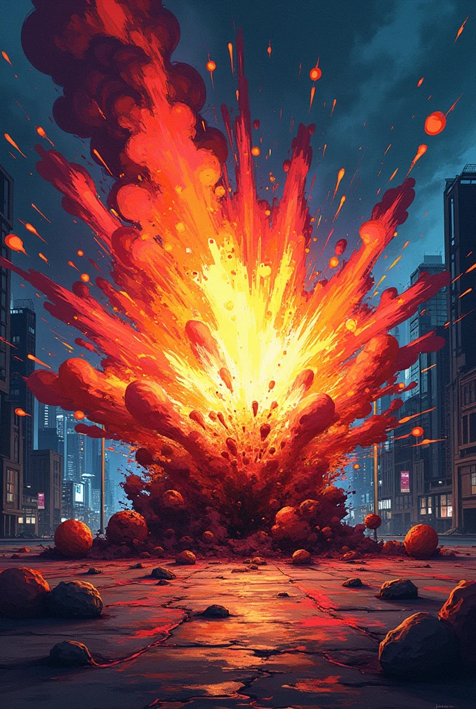World Exploding Anmie Cartoon explosion,Anime graffiti style - SeaArt AI