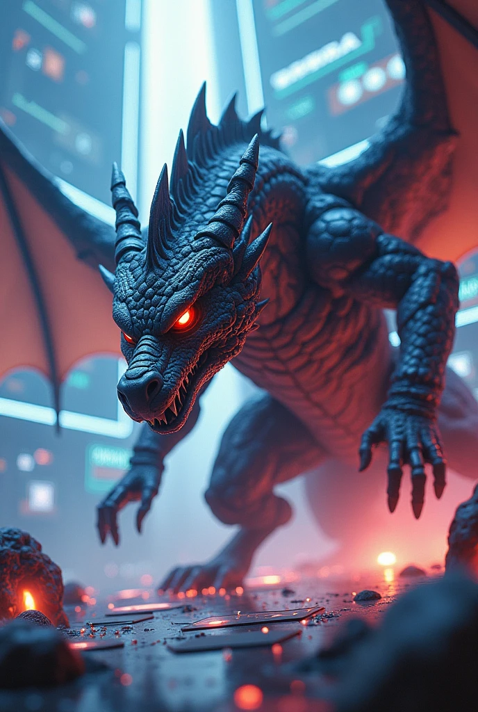 Realistic photos, RAW Photos, monster of the dark dragon world, attacks viewer, Powerful movements, jump on prey, ((Dynamic jump)), Sharp Claws, monster of the demon world , ice magic,approaching from above, sudden approach, Bad-tempered, dynamic Shot from grand, flame magic,High resolution, masterpiece, Highest quality, Intricate details, Very detailed, Clear focus,texture, Delicate eyes, Professional, 4K,Shallow and deep, Kodak Vision Color, Exactly, Very detailed, photograph_\(Extremist\), photographpractical, practical, Post-processing, Maximum details, Roughness, Real Life, Extremist practical, Photorealism, photographgraphy, 8K Ultra HD, photographgraphy