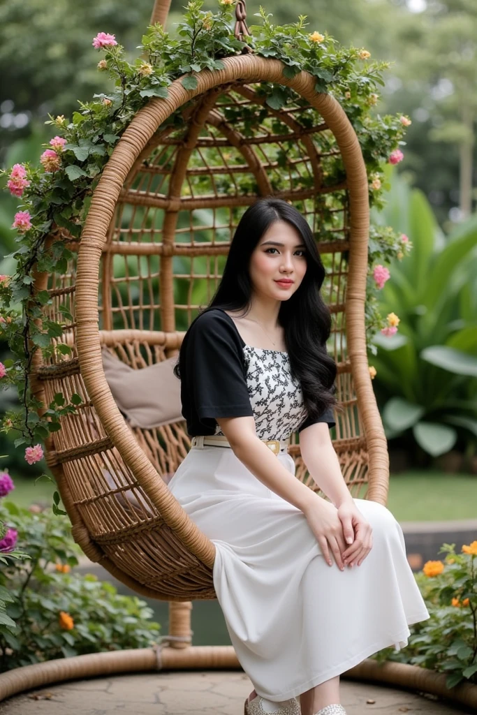 Full body, adult, 18 years old, young woma n, very attractive body outline, high hips (colorful branches/flowers are beautifully painted on the dress), reflective dress wov en with silk thread (all contricate work, ve ry intricate HD HD. 16k