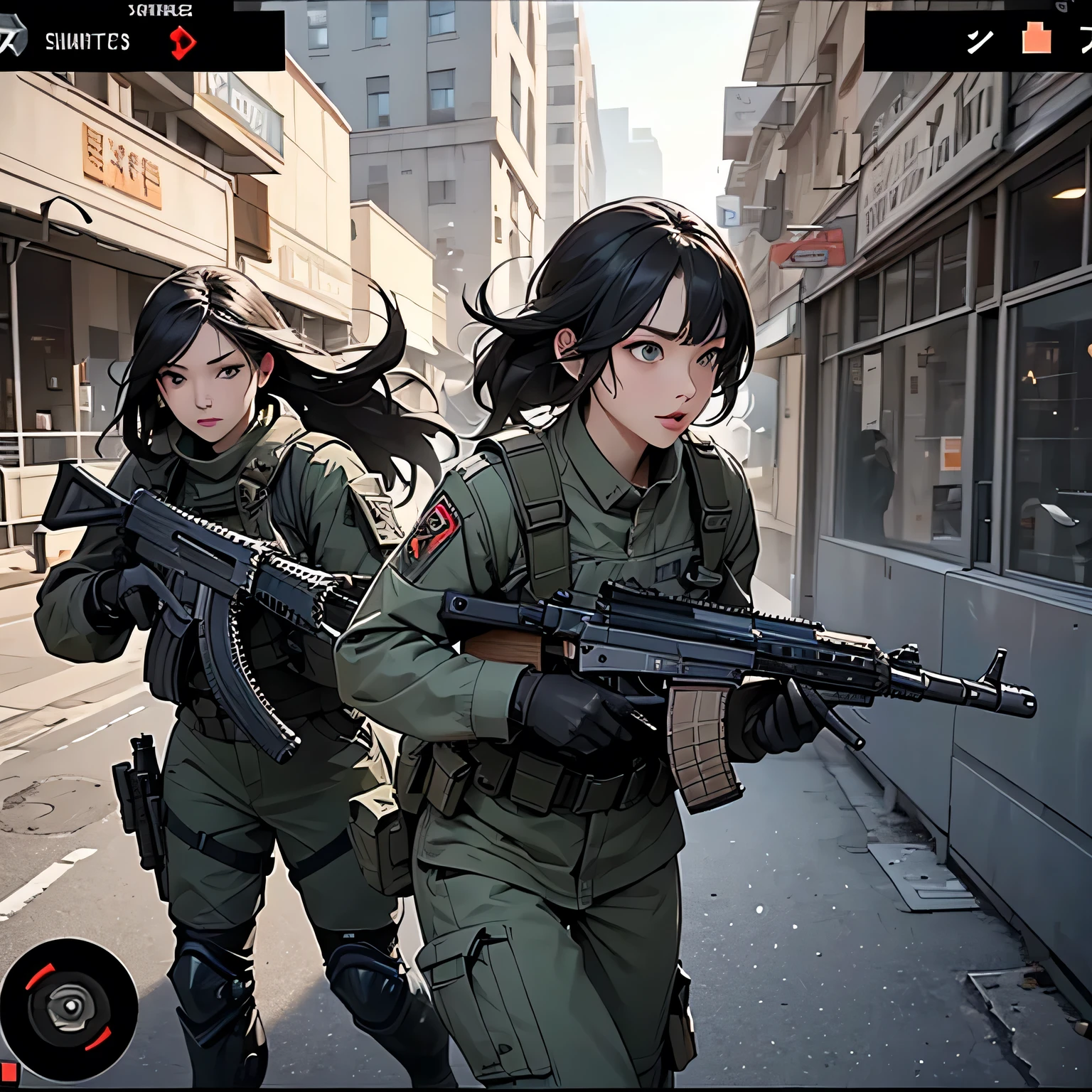 Sichuan Panda, Solo, Shooting, Special Forces Desert Camouflage Uniform, Weapons, Wild Jungle, (Masterpiece: 1.2), (Best Quality: 1.2), (Ultra Detail: 1.3), 8k, Very Clear, Real, (Hyper-Real: 1.3), Headphones, Android Face, Tattoo, FairyTaleAI, NSFW, Semi-Machine