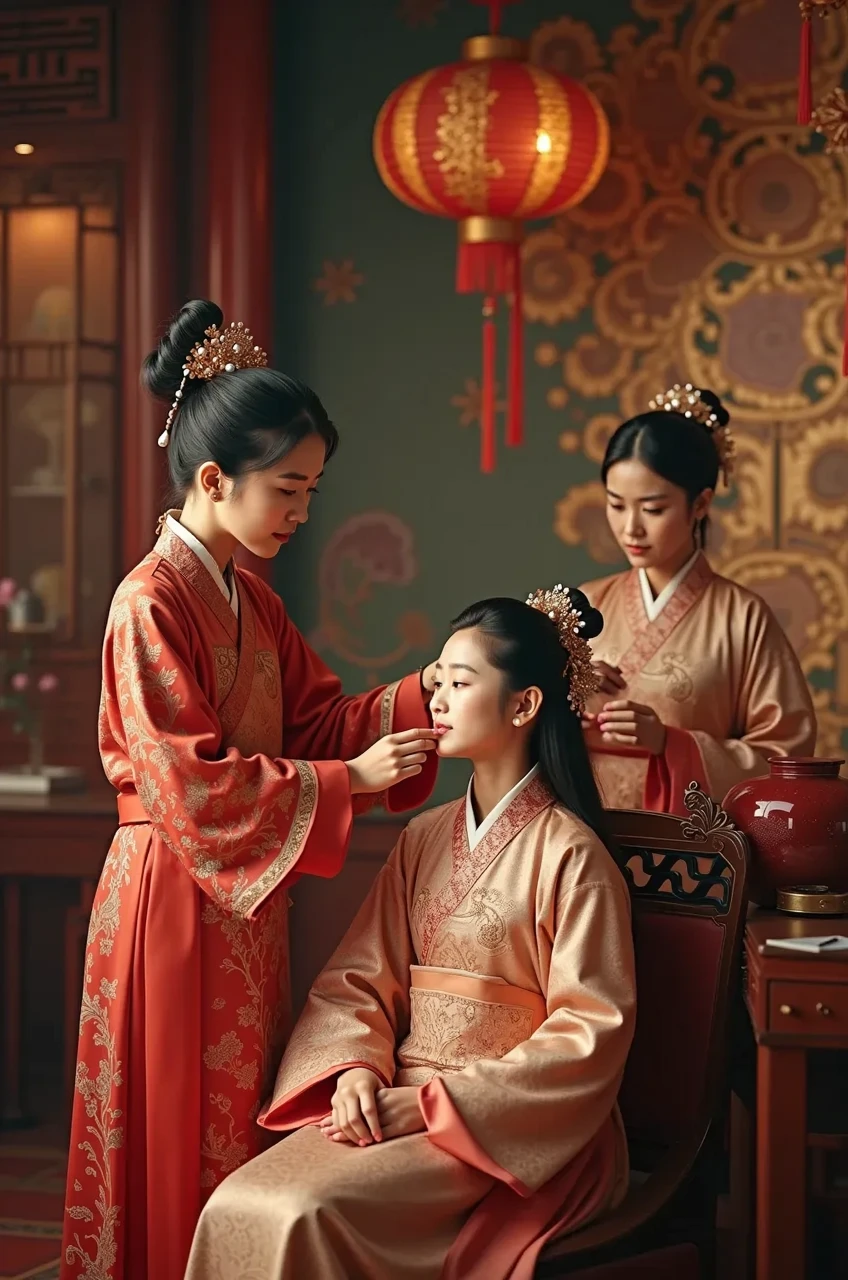 Coming-of-age ceremony photo : chinese hairpin initiation