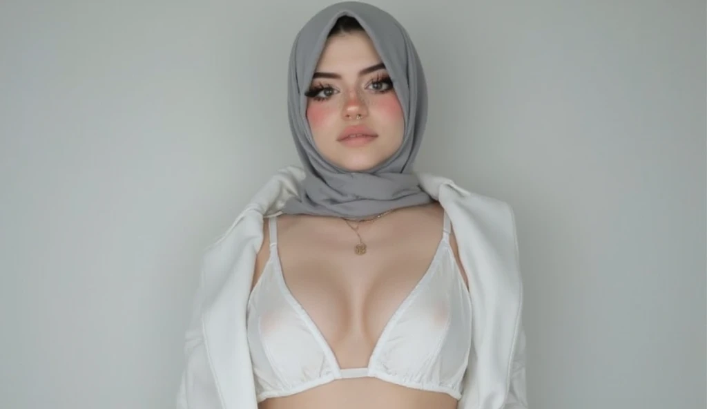 (RAW photo, best quality, masterpiecel1.47), (realistic, photo-realistic:1.35),Ace, 4k, High Resolution, Masterpiece, Best Quality, Head:1.3, Korean(K-pop Idol), Fine Skin, Sharp Focus, ((erectnipples)), (Cinema Lighting), Clavicle, Morning, Soft Light, Dynamic Angle, [: (detailed face:1.2):0.2], armpit wrinkles, thigh gap, dynamic pose(open legs, spread legs:0.9), (solo), (black(loose and oversized)cami), ((high legs cut)lace panties), slim, natural(small-breasts), cleavage, full body, erotic, ((erectnipples)), (female pubic-hair:1.35), (puffy eyes:1.3), (slim legs),