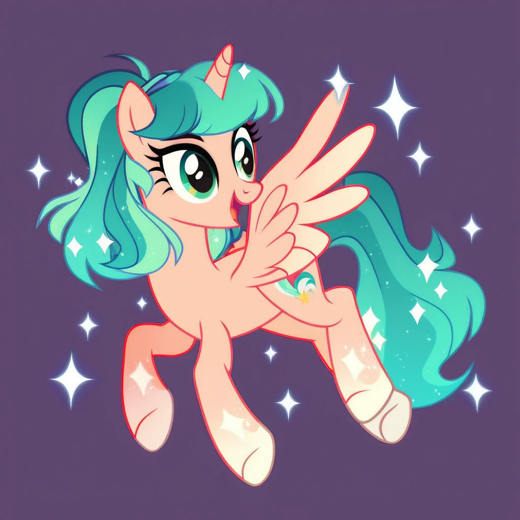 safe, solo, flitter, pegasus, female, cute, clouds, flying, artist:t72b