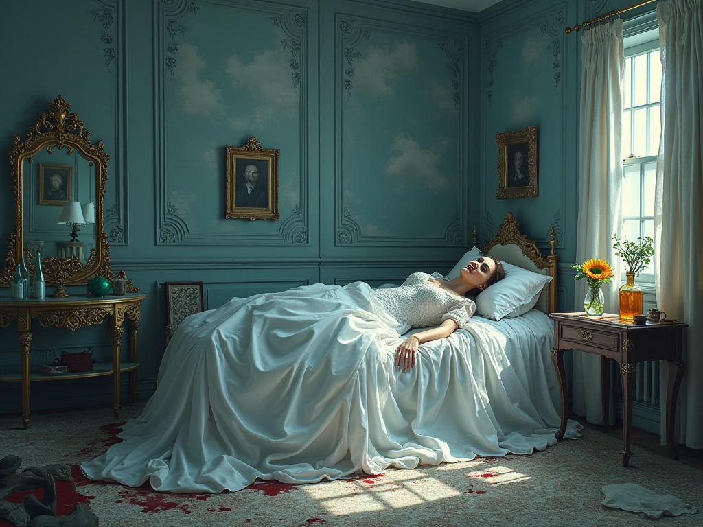woman sleeping in the room