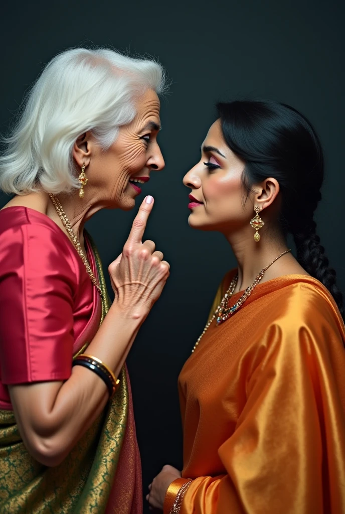 In indian home,2 younger indian lady & 60 yeras old eldery indian lady,total two indian ladies are involving wild kissing,these two ladies wears petticoat and home maded bras with cloths as per image prompt,both of them are kissing each other by raided up their one hand and exposing armpits,These both ladies having super long armpit hairs like rapunzel hairs,As per elderity eldery lady having gray and black mixed armpit hairs since younger having fine black color rapunzel armpit hairs comes from armpit,These super long rapunzel armpit hairs are meticulaiursly braided in to cornror braids like multiple cornrow braids are there in armpits,Since younger the younger lady having huge breast tightend to her home made bra and eldery lady having eldery sagging breasts,however these super breast can be highly visible poppong out from their home made cloth bras,These all three ladies' faces are with showing full of sexual wildness showing out from their faces exact as in image prompt,Their eyes are fullfill with sexual wildness with raping hairs as per the imahe prompt,(Show me their tongues,long tongues:1.0) styled with 100000 liters hair oil,hairs like viscus oiled pulp,slick combed hair lines highly visible,{{{{Ladies wears perfect dresses in perfectt busty}}}},{{{{{NSFW}}}}},{{{{{{Hairs highly soaked}}}}}},{{{Hairs Drenched in water}}}}},{{{slick combed hair lines}}}},{{{{Hairlines reflecting shinning like mirrors with water}},{{{{{Showcase full bodies perfect figures}}}}},{{{{{High resolution perfecr color grading}}}}}},{{{Perfect hair buns on all three ladies exactly in image prompt}}}}}}},((((((((Generate ethnicity as imdian sexy build ladies))))))))),((((((Generate wildness poses where shows the wildness maturity of the sexually wildness and extremly extremly wildness in to hair licking by their tongues exatly as image prompt))))