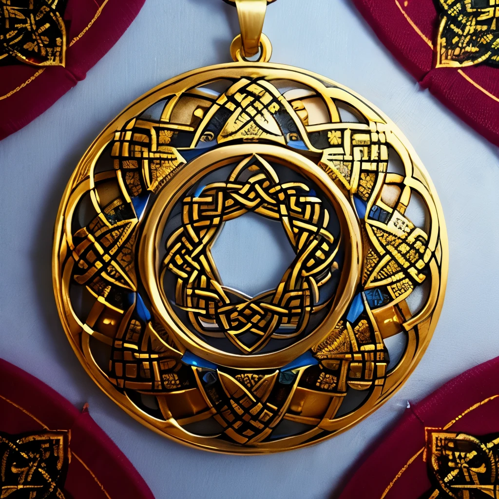 Design a pendant inspired by a specific culture, such as a Celtic knot, a Mandala pattern, or an Arabic calligraphy motif. The pendant should have a detailed yet wearable design, crafted in gold or silver, and paired with a medium-length chain. The style should honor the culture's aesthetics while maintaining elegance
