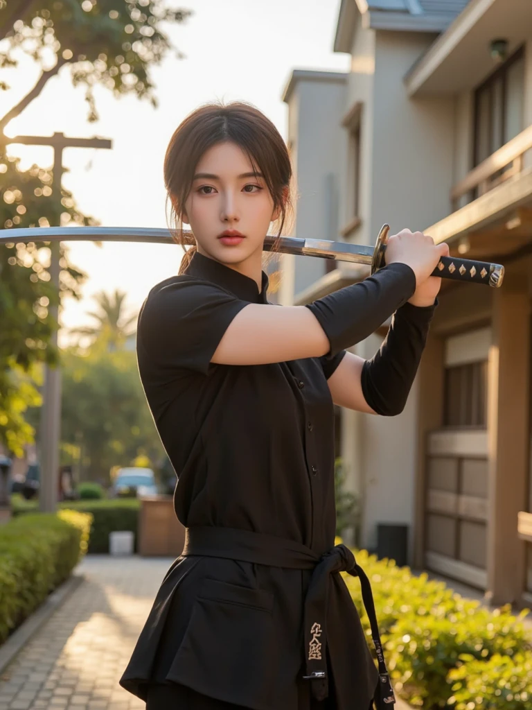 Best image quality (8k, High resolution, masterpiece: 1.2), Very detailed, Random Hairstyles, 2 woman,
Extraordinary beautiful girl、Cute and beautiful face details、(Dealing with the Children_v1:0.008)、
score_9, score_8_upper, score_7_upper,
situation: On the battlefield、A scene of a warrior using a chain as a weapon to defeat an enemy。He has a long chain in his hand、There is a sharp blade on the tip。
system: The warrior swings the chains wildly.、The moment the blade hits the enemy's armor。The warrior's body leans forward.、Using the weight of the chain to prepare for the next attack。
Camera angle: dynamic angle、The movement of the chains is reflected in a flowing manner.、Emphasis on the agility and strength of the warrior。
,Active stop temporarily ,
On her side、The thunder danced。
Focus on the upper waist
, Random cute poses ,Big eyes ,Puffy eyes , Heart pupil, blush , Big shy smile , salute