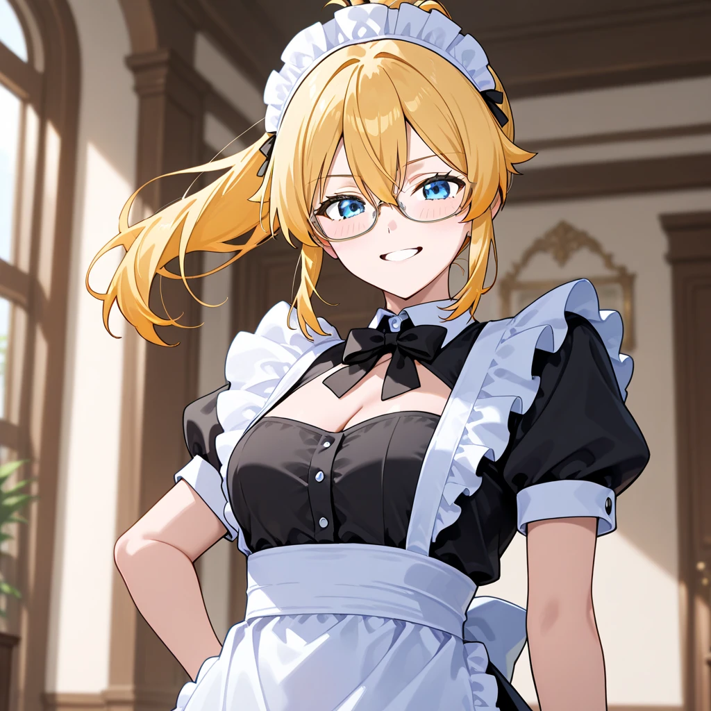 masterpiece,best quality, ultra res, extremely detailed,
1girl, <lora:Solution Epsilon v1_1:0.8>
SOLUTION_EPSILON
blonde hair, thighhighs, drill hair, cleavage, choker, maid, dress, frills, belt, blue eyes
expressionless, bags under eyes, evil smile,
waist shot, watching at viewer,
<lora:izumirika_lora:0.5>