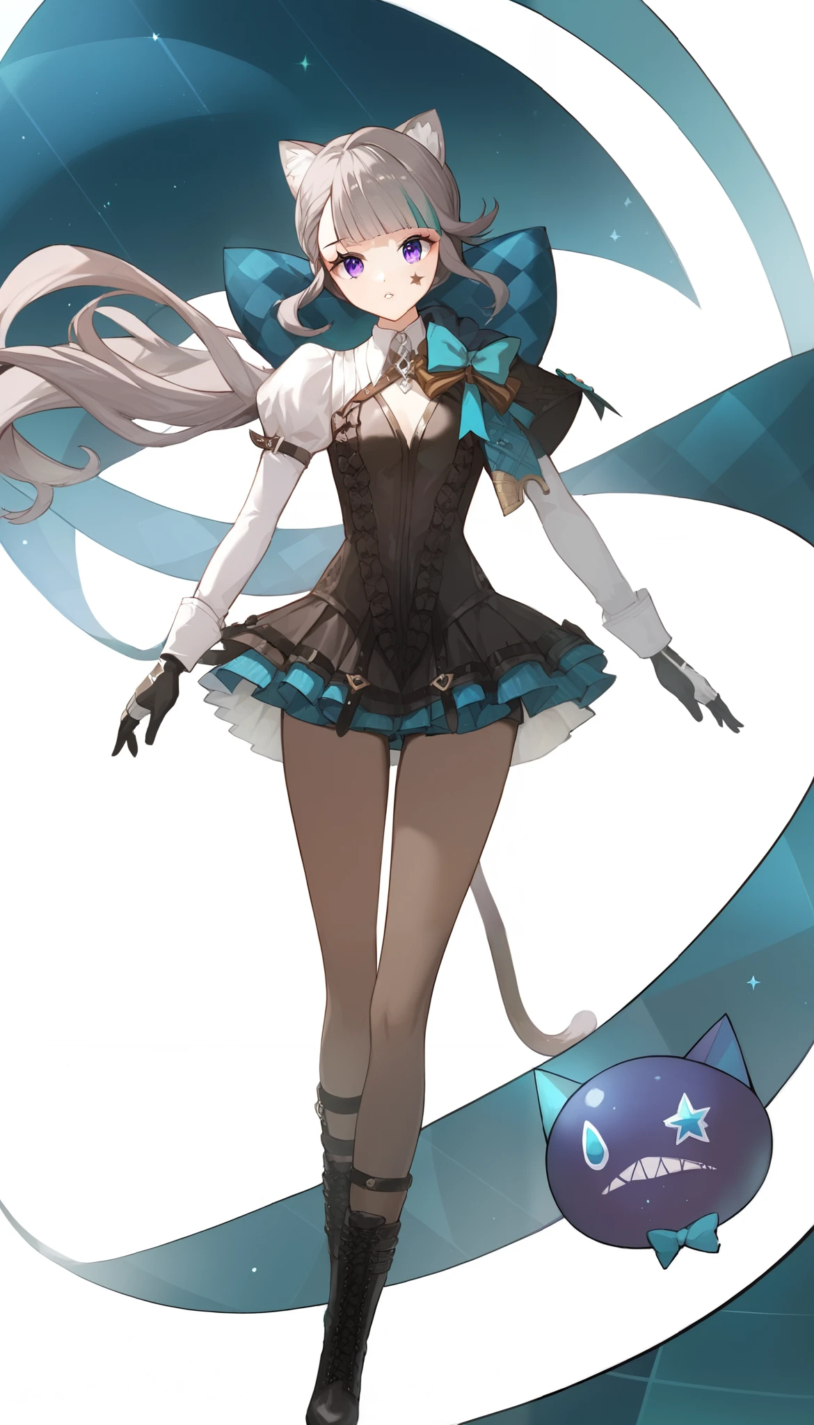 cover page, highres, top quality, best quality, paid reward available, unparalleled masterpiece, perfect artwork, absurdres, High-quality illustrations, super high resolution, detailed background, perfect anatomy(1girl, kemono, furry anthro, fearless smile, reach for the clock) in room with clock, fantasy artwork, cinematic lighting, Backlight,