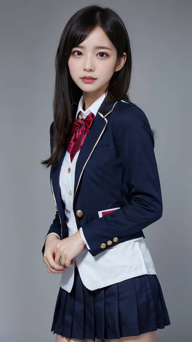  blazer uniform 、 skirt 、 standing、Masterpiece,  best quality , shape,  very detailed, Delicate details,  High Resolution , 8k, wallpaper,  perfect dynamic configuration,(High quality with great attention to detail, Realistic eye depiction :1.3), (( , 1 High ****** Girl  )), 、Women&#39;s Uniform、 blazer uniform 、 panties 、Navy blue knee-high socks、 garter belt、 、 Disheveled uniform , ,  short bob hair ,  black hair, Medium chest,  big natural color lip with blackboard in the background, ,  cowboy shooting ,(Perfect shape), Crying a little、 Harajuku style、Beautiful Makeup,Glitter Makeup,Cute 1,  Beautiful Legs, ,  Full Thighs 