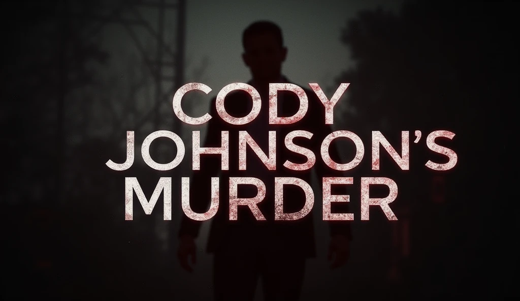 1. Background Color/Texture
Dark, Moody Colors: Use dark colors like black, deep red, or dark purple to evoke a sense of mystery, danger, and suspense.
Blurred Wedding Elements: Consider using a blurred or faded image of a wedding venue (e.g., a wedding dress, bouquet, or altar) to create a contrast with the darker theme of the .
2. Central Imagery
Cody Johnson's Image: Place a silhouette or a blurred image of a man (who represents Cody Johnson) in the center, adding a layer of mystery. If his image is unavailable, opt for a generic "Victim" figure or a shadowed portrait.
Wedding Ring: A broken or blood-stained wedding ring could symbolize betrayal or death.
Blood Stains: Subtle blood splatters or dark red elements can hint at the  aspect without being too graphic.

Font: Use a bold, sharp font for this part, like Impact, Bebas Neue, or something similar that conveys urgency.
Color: White or light grey for visibility, with a red outline or drop shadow for dramatic effect.
Placement: Positioned near the top of the thumbnail, ensuring it's easy to read even on small screens.
Subtitle: "Cody Johnson's "

Font: Choose a font that contrasts but complements the main title, such as a script or serif font to imply gravity and drama.
Color: Red or white (matching the overall color scheme).
Placement: This can go below the main title, perhaps in a smaller size.
Tagline: "True Crime Documentary"

Font: Use a clean, simple sans-serif font.
Color: Light gray or white.
Placement: At the bottom to balance the design, ensuring it's clear this is a documentary.
4. Visual Effects
Light Contrast: Highlight the key elements (Cody’s image, wedding ring, text) with some light contrast against the dark background, making them pop.
Fog/Mist: Add a misty or smoky effect around the edges for a more ominous, unsettling vibe.
Blood Drips: Subtle blood drips on the edges of the title or background can further re