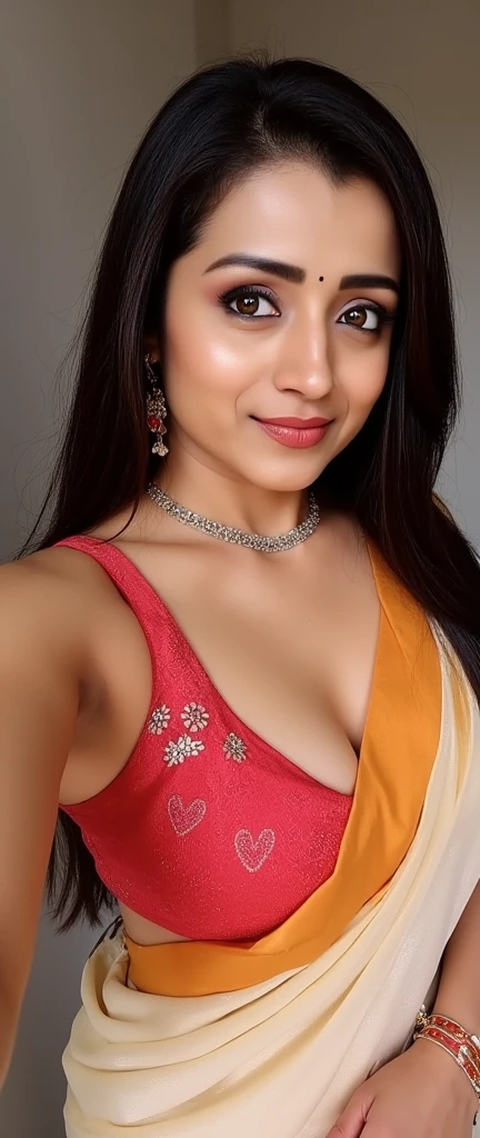 Mrunal as beautiful housewife in saree blouse, goddess of beauty ...