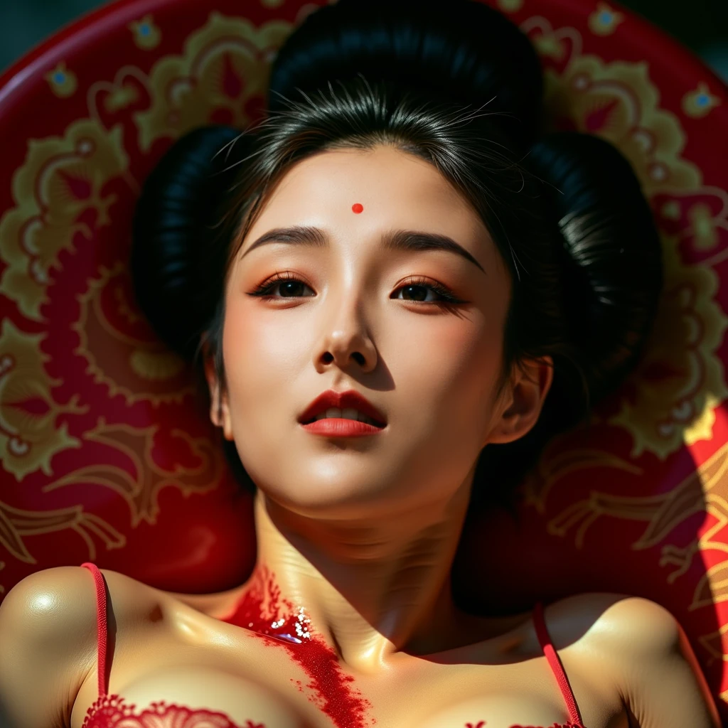 A woman, lying on the couch, it looks very nice, chinese animation style, looks depressing, high quality, ultra detailed, crazy details, 4k