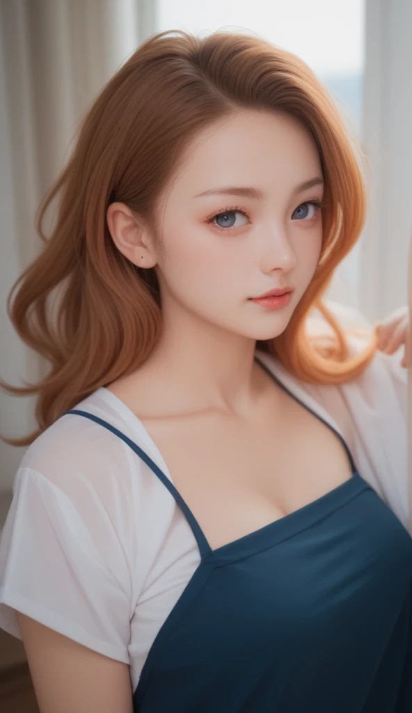 1girl, brown hair, blue eyes, high quality, ultra detailed, masterpiece, realistic