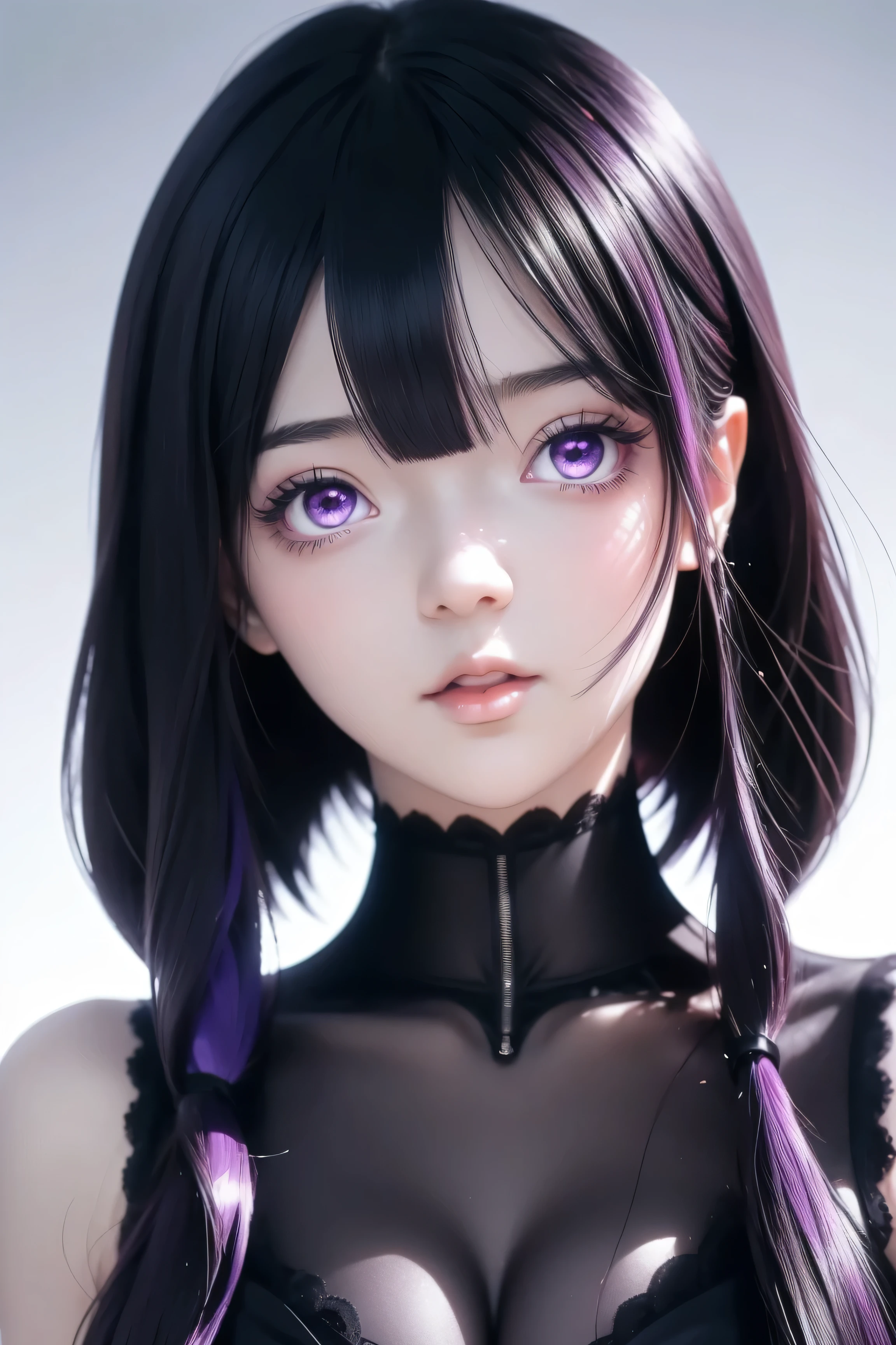 anime girl with purple hair and black dress posing for the camera, kuvshinov, kuvshinov ilya, illya kuvshinov, anime moe artstyle, ilya kuvshinov. 4 k, (anime girl), ilya kuvshinov style, anime girl, ( ilya kuvshinov ), gapmoe yandere, cute anime girl