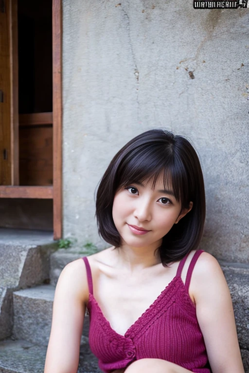 1 person、 Japanese women fighting octopuses、40 years old、Alluring、Married women、 dark hair short hair、 PACK、 little 、 pleasant expression、 I can see my whole body 、sitting with  facing the front、naked